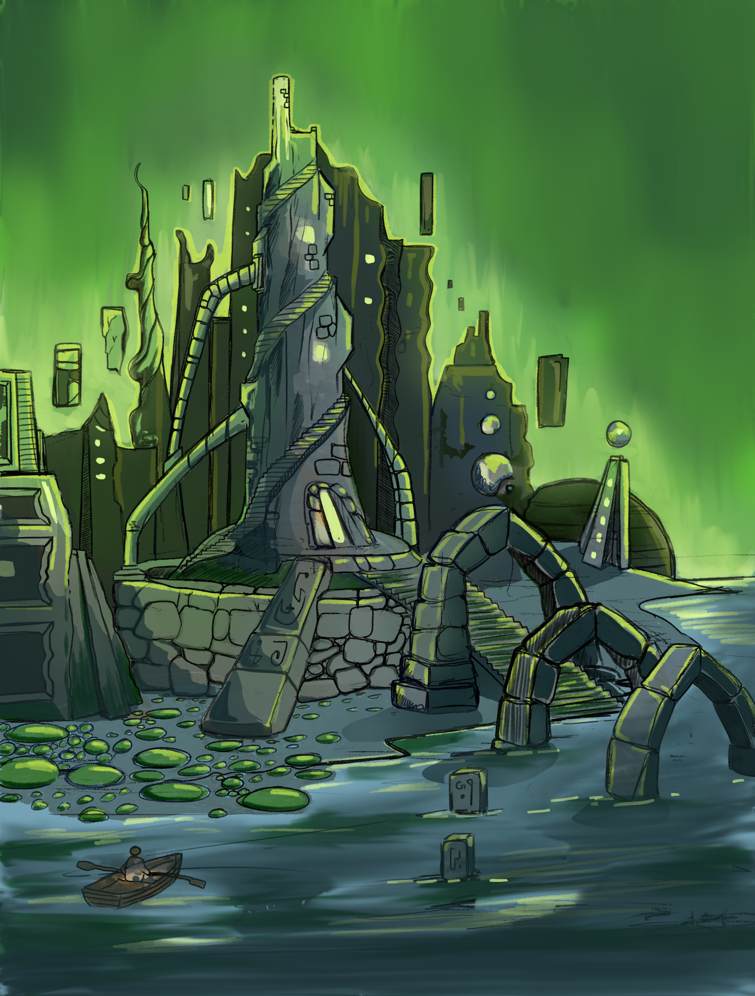 Sketching the Sunken City of R’lyeh: Art Inspired by Lovecraft